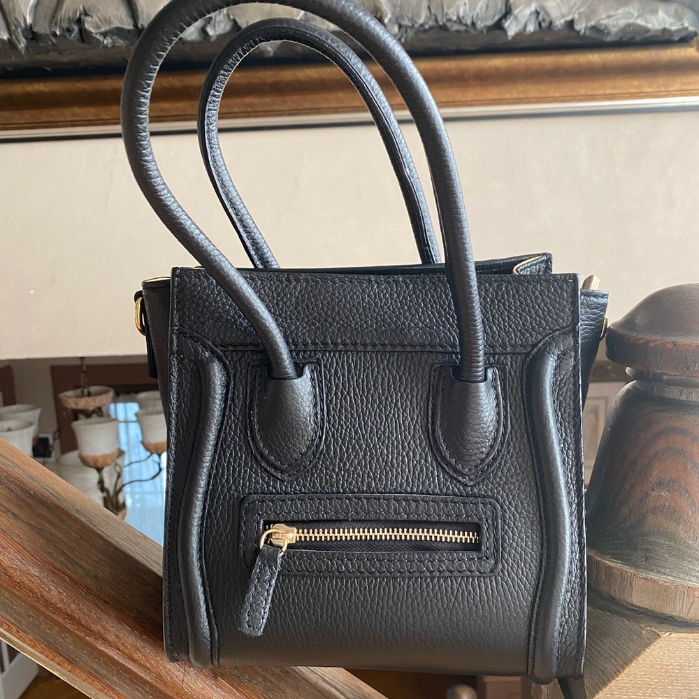 Black leather cross body bag. NWOT
